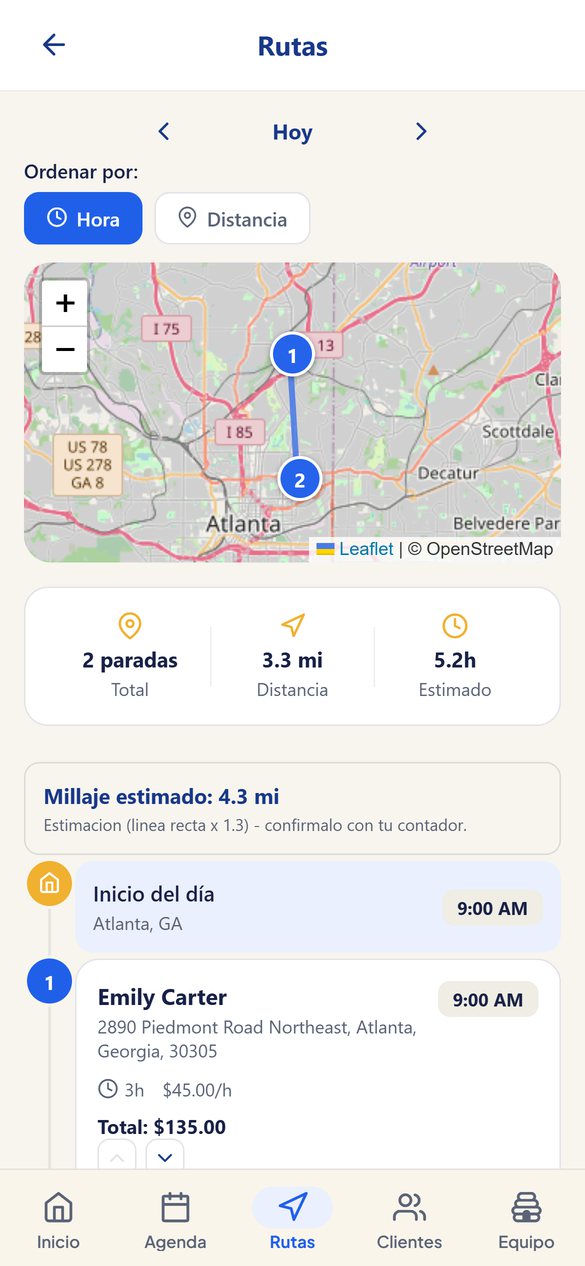 Tus paradas ordenadas por distancia, para manejar menos.